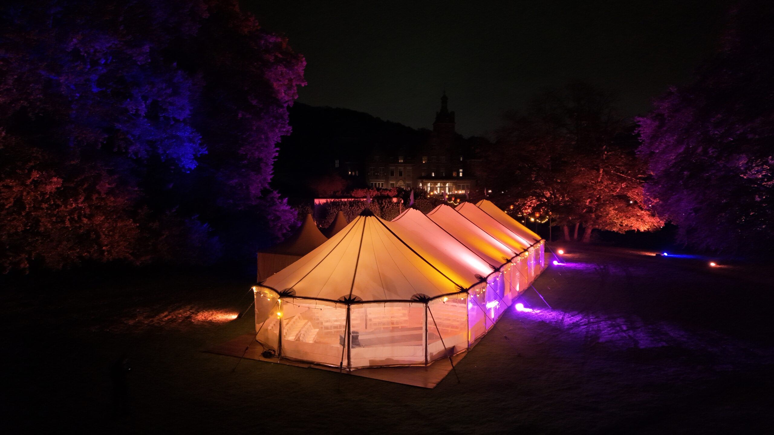 White Luxury tent large 10 x 22 meter