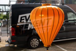 Sfeerlantaarn Ballon Ø60cm - Oranje - Afbeelding 4