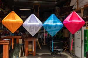 Sfeerlantaarn Diamant 120cm - Oranje - Afbeelding 5