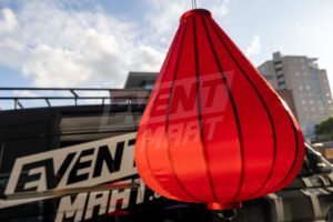 Sfeerlantaarn Druppel 60cm - Donker Rood - Afbeelding 3