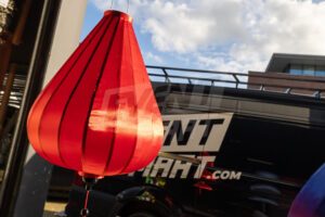 Sfeerlantaarn Druppel 60cm - Donker Rood - Afbeelding 4
