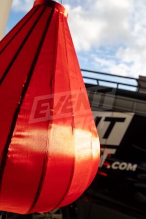Sfeerlantaarn Druppel 60cm - Donker Rood - Afbeelding 5